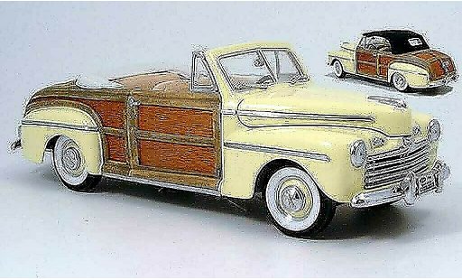 Ford Sportsman Cabriolet 1/18 Yat Ming gelb avec stoffdach zum auswechseln 1946 modellautos