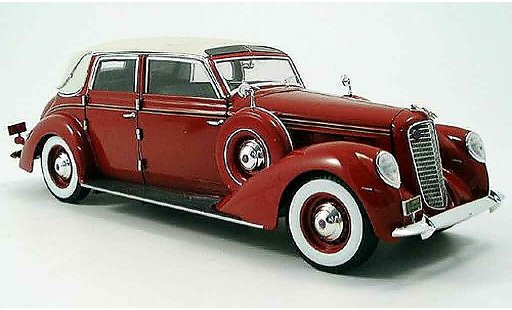 Lincoln Touring Base 1/18 Signature rot et toit blanc 1937 modellautos