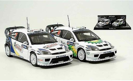Ford Focus RS WRC 1/43 Minichamps Doppelsieg Mexico 2er Set 2004 modellautos
