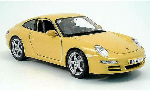 Porsche 911 Carrera 1/18 Maisto gelb 2005 modellautos