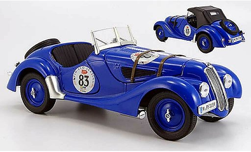 Bmw 328 rallye 1/18 Ricko 1937 no.83 abnehmbares verdeck modellautos