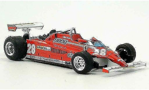 Ferrari 126 CK 1/43 Brumm turbo no.28 d.pironi gp monte carlo modellautos