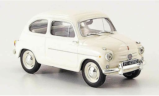 Fiat 600 Berlina 1/43 IXO weiss modellautos