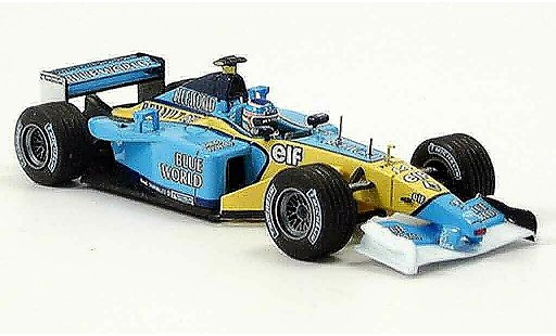 Renault F1 2002 1/43 Eagle team rs 202 no.14 j.trulli blue world modellautos