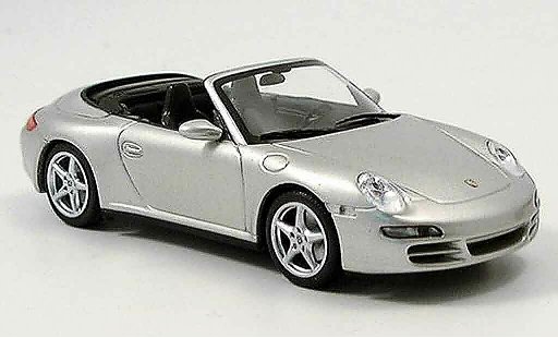 Porsche 911 4S 1/43 Minichamps Cabrio Carrera grau metallisee 2005 modellautos