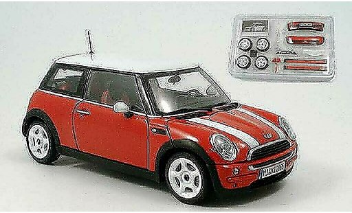 Mini Cooper D 1/18 Kyosho rot avec bandes weisss modellautos
