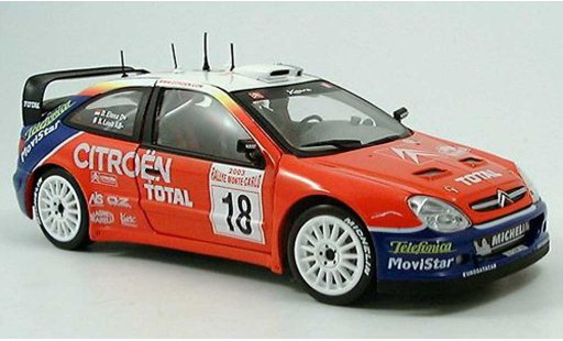 Citroen Xsara WRC 2003 1/43 Sun Star No.18 Total Rally Monte Carlo S.Loeb/D.Elena modellautos