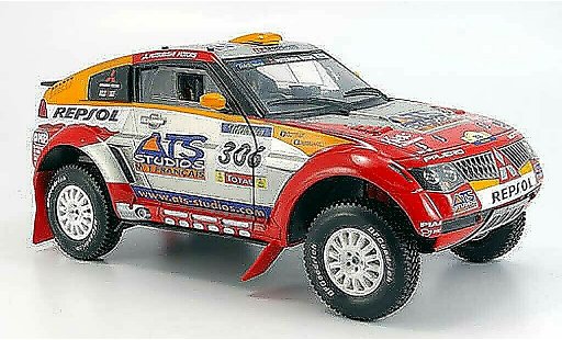 Mitsubishi Pajero Evolution 1/18 Solido evo no.306 ats rallye barcelona-dakar 2005 modellautos