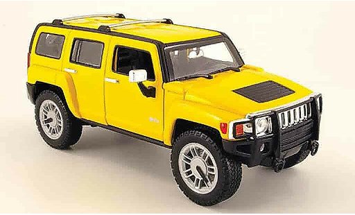 Hummer H3 Base 1/18 Hot Wheels suv gelb modellautos
