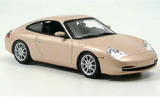 Porsche 911 Carrera 1/43 Minichamps grau metallisee beige 2001 modellautos