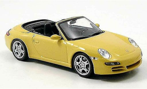 Porsche 911 S 1/43 Minichamps Carrera 911 Carrera Cabrio gelb 2005 modellautos