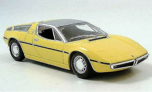 Maserati Bora Base 1/43 Minichamps gelb 1972 modellautos