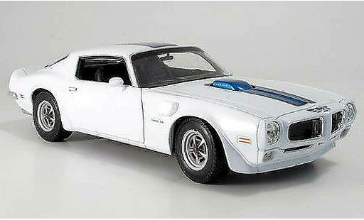 Pontiac Firebird 1972 1/18 Welly trans am weiss bande blau modellautos