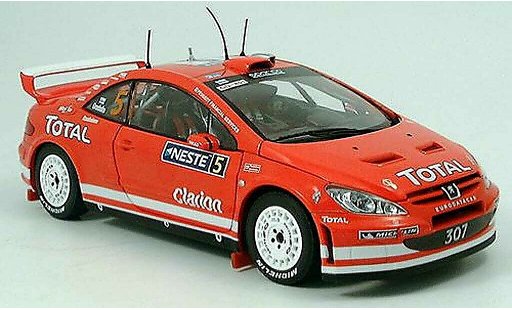 Peugeot 307 WRC 1/18 Sun Star no.5 total/neste finlande rallye 2004 modellautos