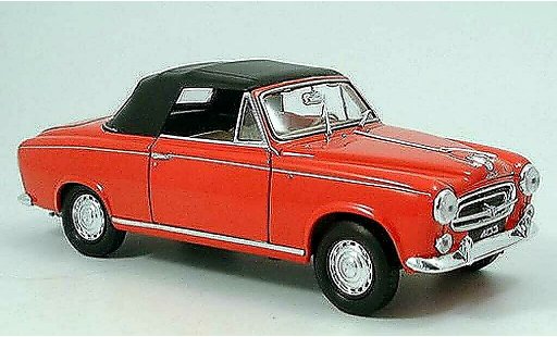 Peugeot 403 Cabriolet 1/18 Welly Cabrio rot 1957 avec capote modellautos