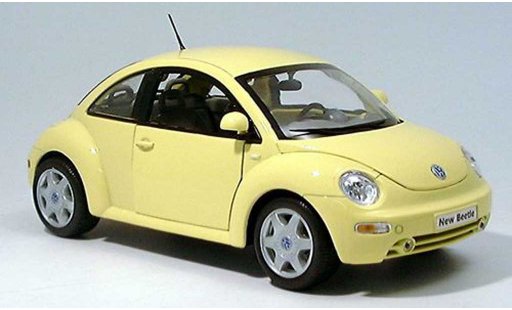 Volkswagen New Beetle Base 1/18 Welly gelb modellautos