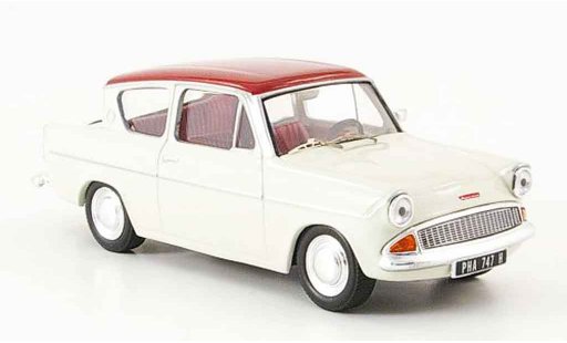 Ford Anglia Sportsman 1/43 IXO 105E rot weiss modellautos