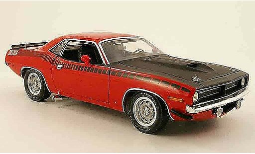 Plymouth Cuda 1970 1/18 Highway 61 aar rot/matt noir modellautos