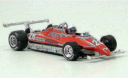 Ferrari 126 C 1/43 Brumm C2 No.28 D.Pironi GP Long Beach avec Pilot modellautos