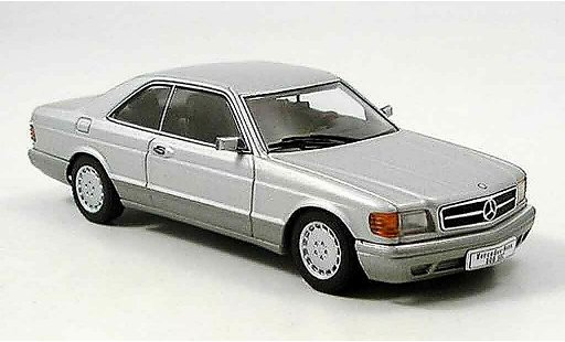 Mercedes 500 Coupe 1/43 Autoart (W126) grau metallisee modellautos