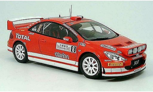 Peugeot 307 WRC 1/18 Autoart no.8 total rallye monte carlo 2005 modellautos
