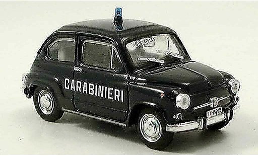 Fiat 600 D 1/43 Brumm Mulitpla Carabinieri police modellautos