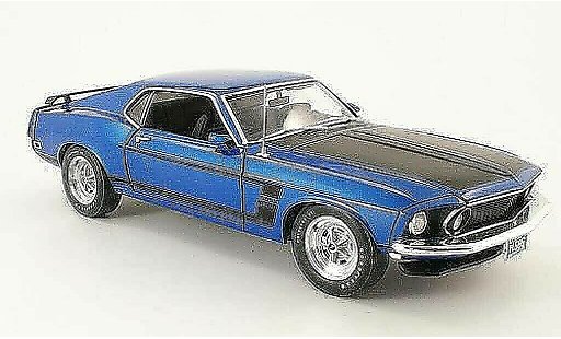 Ford Mustang Boss 302 1/18 Highway 61 blau/matt schwarz modellautos