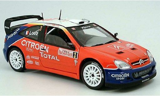 Citroen Xsara WRC 2004 1/18 Solido no3 total rallye monte carlo sebastien loeb modellautos