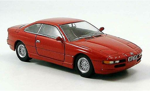 Bmw 850 coupe 1/43 Del Prado i rot modellautos