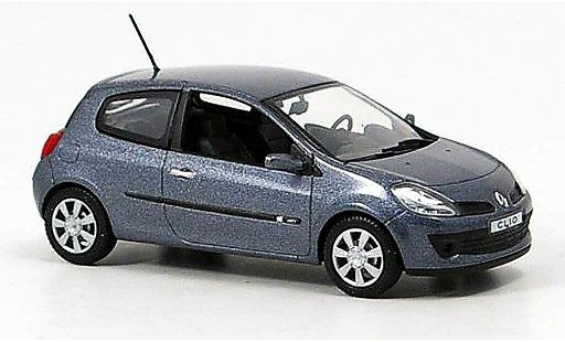 Renault Clio Base 1/43 Norev iii blaugrau 3 turer modellautos