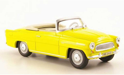 Skoda Felicia Roadster 1/43 Abrex gelb modellautos