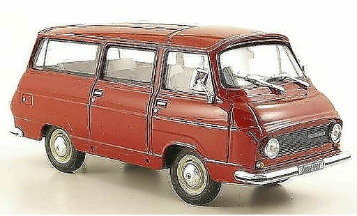Skoda 1203 Kastenwagen 1/43 Abrex Lieferwagen rot modellautos