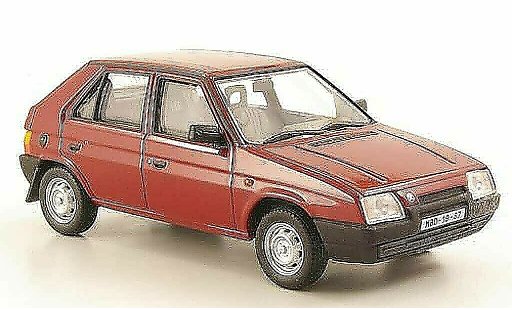 Skoda Favorit 136L 1/43 Abrex rot 1987 modellautos
