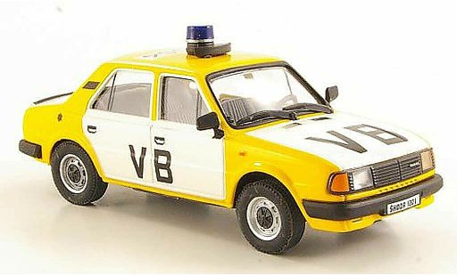 Skoda 120 Base 1/43 Abrex L VB weiss/gelb 1986 modellautos
