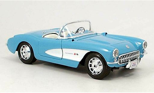 Chevrolet Corvette Convertible 1/18 Maisto C1 blau weiss 1957 modellautos