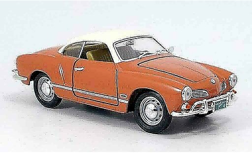 Volkswagen Karmann Ghia Base 1/18 Yat Ming ghia braun et blanc 1966 modellautos