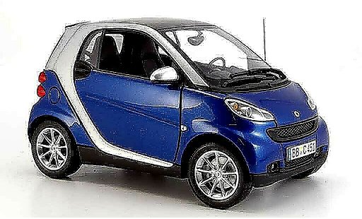 Smart ForTwo Base 1/18 Minichamps blau grau 2007 modellautos