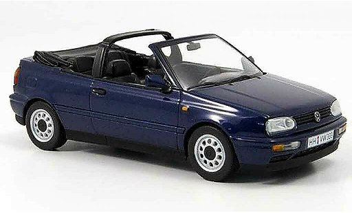 Volkswagen Golf Cabriolet 1/43 Minichamps blau 1993 modellautos