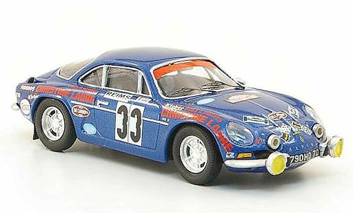Alpine A110 1600 s 1/43 Trofeu 1600S No.33 Henry/Thiry Rally Monte Carlo 1973 modellautos