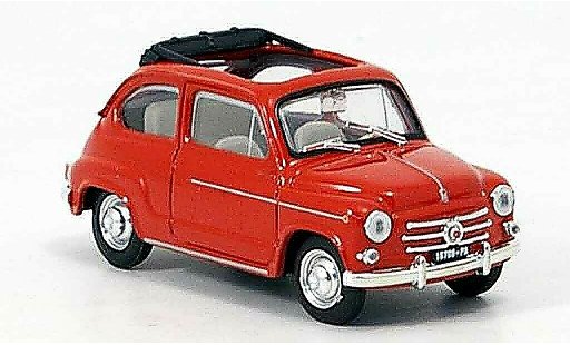Fiat 600 D 1/43 Brumm offenrot 1960 modellautos