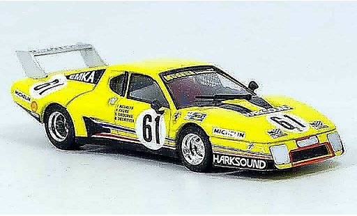 Ferrari 512 BB 1/43 Brumm no.61 beurlys le mans 1979 modellautos