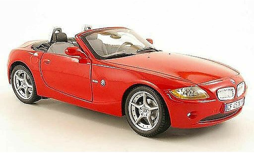 Bmw Z4 roadster 1/18 Burago E85 rot modellautos
