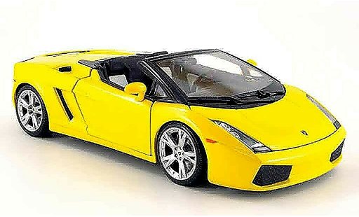 Lamborghini Gallardo Spyder 1/18 Burago gelb modellautos