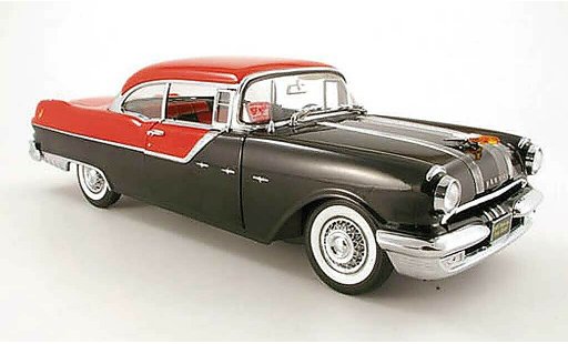 Pontiac Star Chief Hardtop 1/18 Sun Star hard top schwarz rot 1955 modellautos