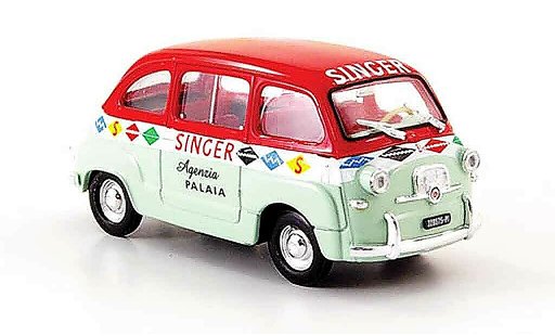 Fiat 600 Multipla 1/43 Brumm Agenzia Singer 1956 modellautos
