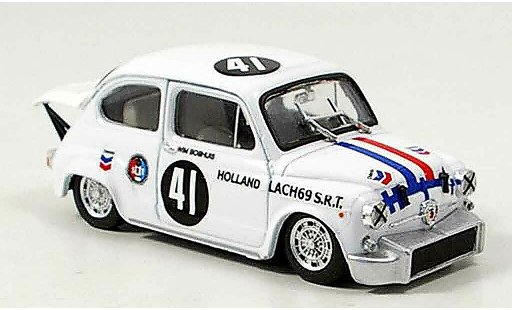 Fiat Abarth 1000 Berlina Corsa 1/43 Brumm No.41 Boshuis Zandvoort 1969 modellautos