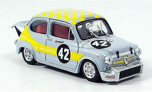 Fiat Abarth 1000 Berlina Corsa 1/43 Brumm No.42 Swart dritter Zandvoort 1969 modellautos