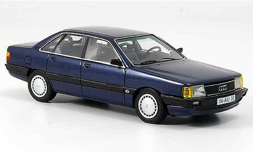 Audi 100 berline 1/43 Neo (Typ44) blau 1982 modellautos