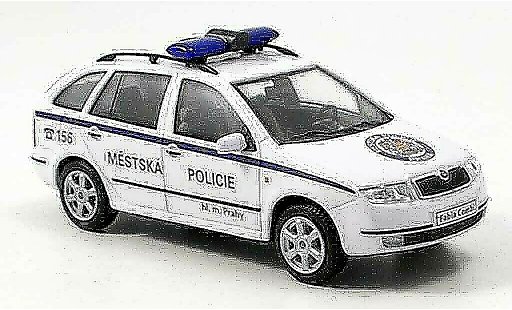 Skoda Fabia Police 1/43 Abrex combi prag tschechien modellautos