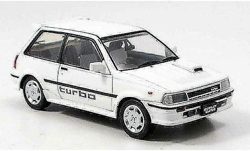 Toyota Starlet Turbo S 1/43 Aoshima weiss 1986 modellautos